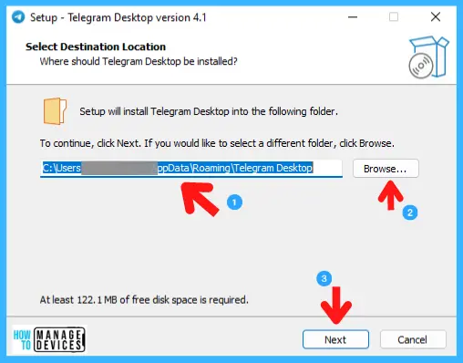 Best ways to use Telegram Messaging App in Windows 11 - Destination Selection -fig. 5