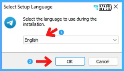 Best ways to use Telegram Messaging App in Windows 11 - Language Selection -fig. 4