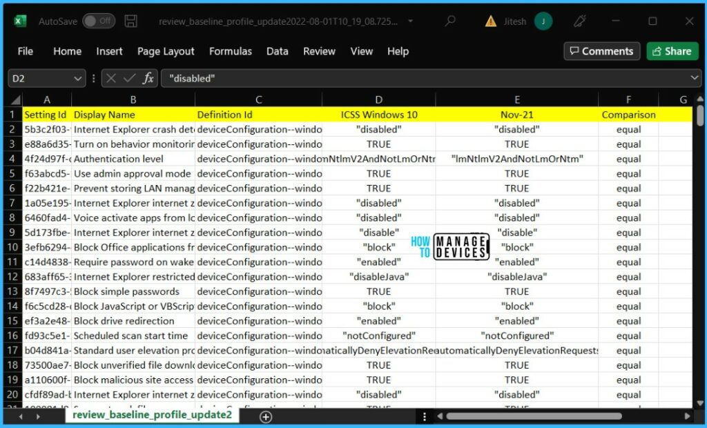 Review Security Baseline Profile - Update Intune Security Baseline Versions In MEM Admin Portal 5