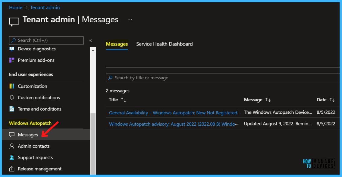 Windows Autopatch Service Health Status In Intune MEM Portal HTMD Blog