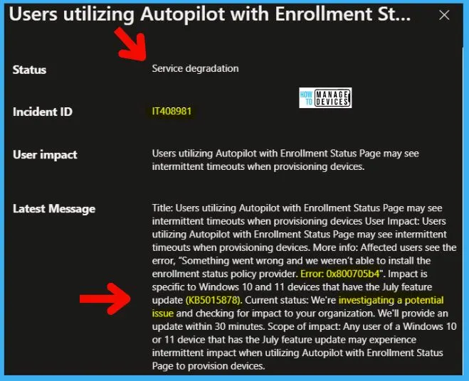 Windows Autopilot with ESP Timeout Error 0x800705b4 Issue Intune Incident IT408981 1
