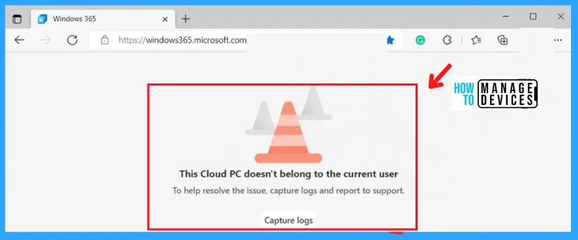 FIX Cloud PC Does Not Belong to Current User Error | Windows 365 1