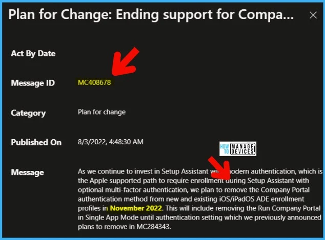 iOS iPadOS ADE enrollment Profile Authentication method Company Portal Removal from Intune 1