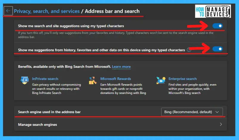 4 Methods Disable Edge Browser Search Suggestions from Address Bar -fig.5