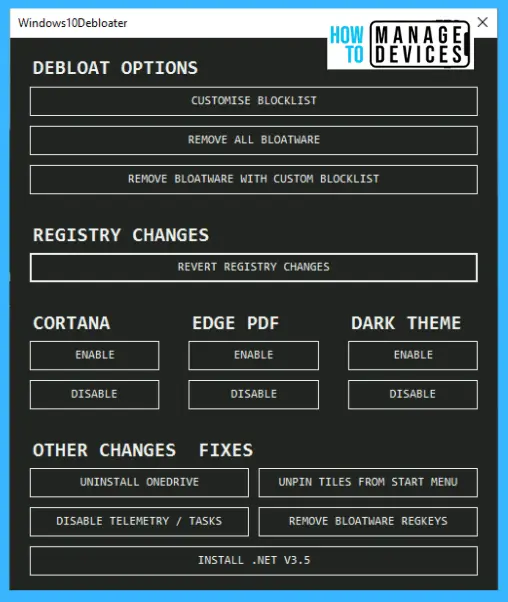 Improve Windows 11 Performance using Debloat Tool -Fig 3.2