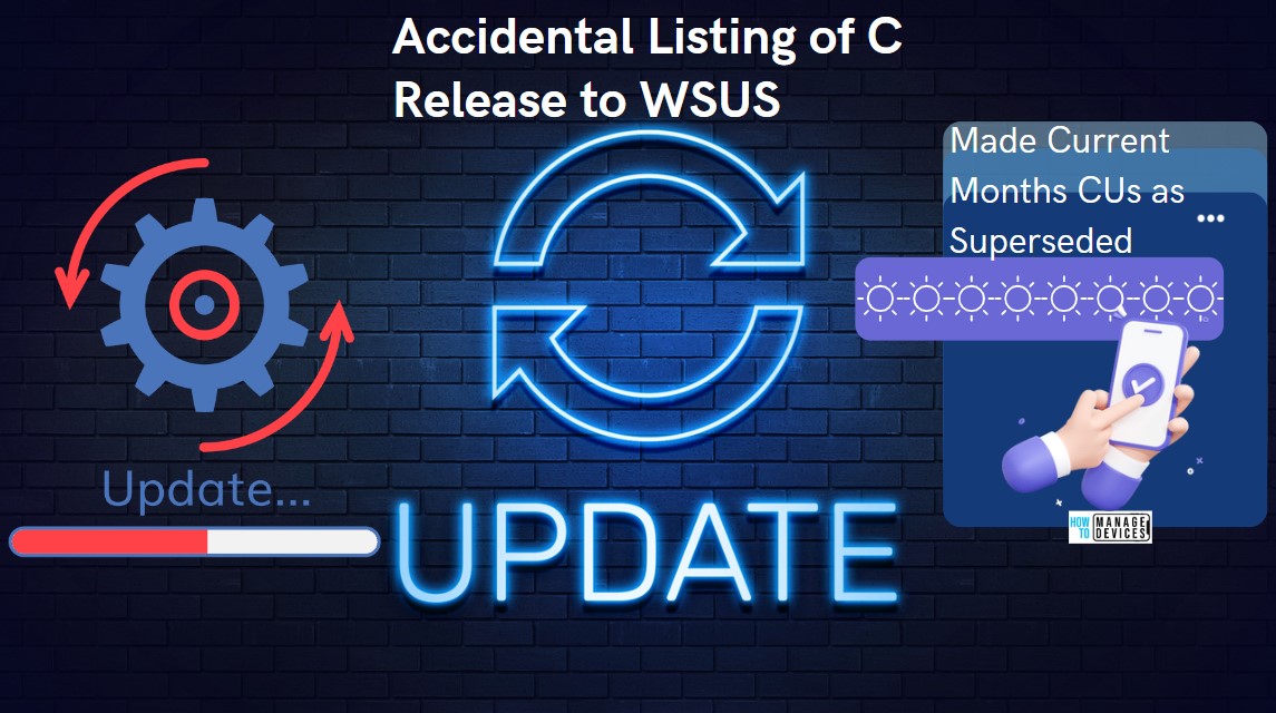 Accidental Listing of C Release to WSUS Made Current Months CUs as Superseded in SCCM and WSUS 1 Accidental Listing of C Release Made Current Months CUs as Superseded in SCCM and WSUS Main 1