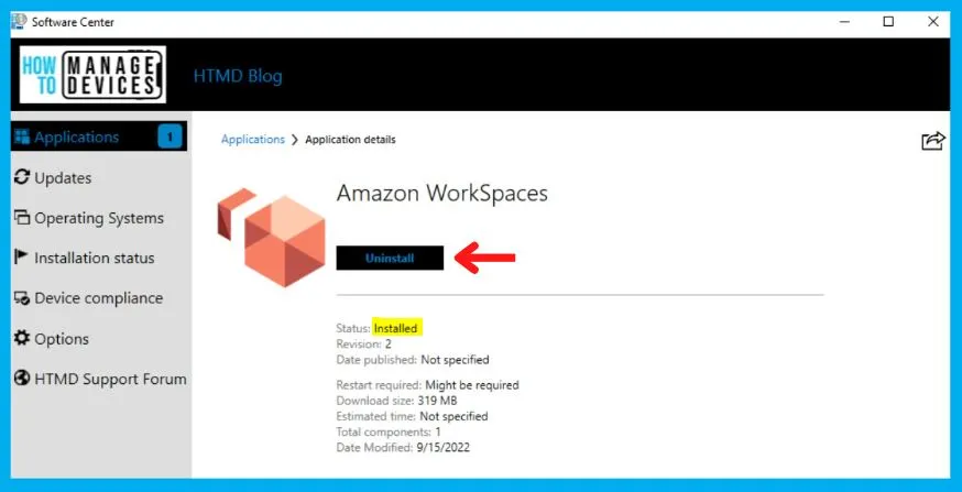 Deploy of Amazon WorkSpaces using SCCM Software Center