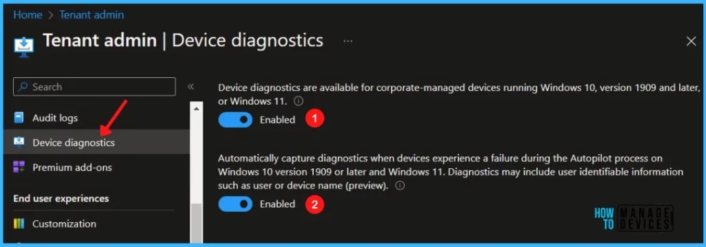 Collect Intune Logs from MEM Portal Diagnostic Data 1