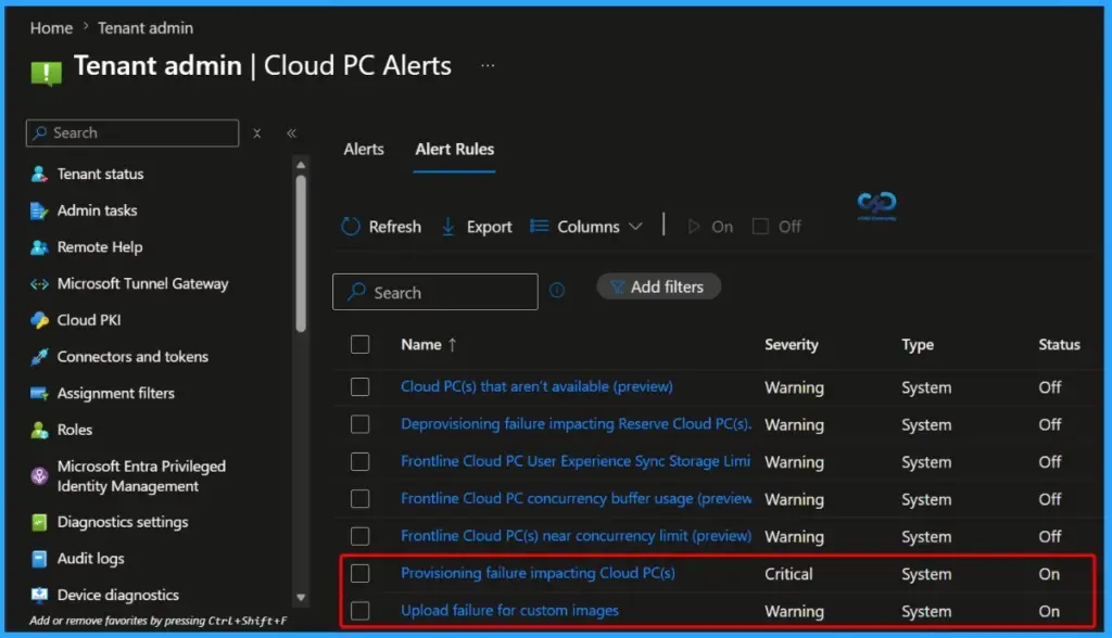 How to Configure Windows 365 Cloud PC Status and Performance Alerts in Intune - Fig.5