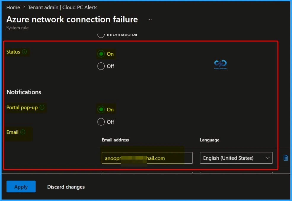 How to Configure Windows 365 Cloud PC Status and Performance Alerts in Intune - Fig.7
