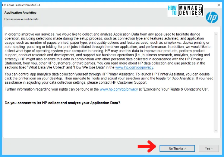 Install local printer in Windows - Application Analytics fig.9