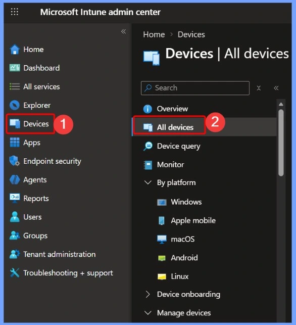 Get Device Hardware Details from Intune Admin Center 2 Get Device Hardware Details from Intune Admin Center - Fig.1
