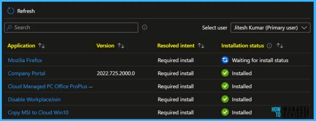 Application lists - Get Intune Managed Apps Details for Device 3