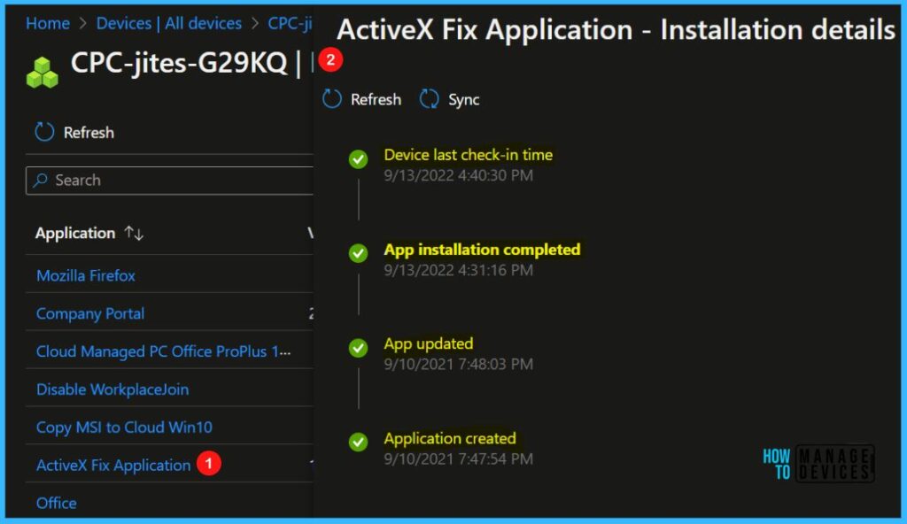 Installation details - Get Intune Managed Apps Details for Device 4