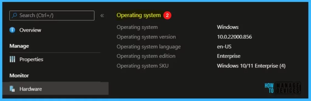 Operating system - Get Device Hardware Details from Intune MEM Portal 4