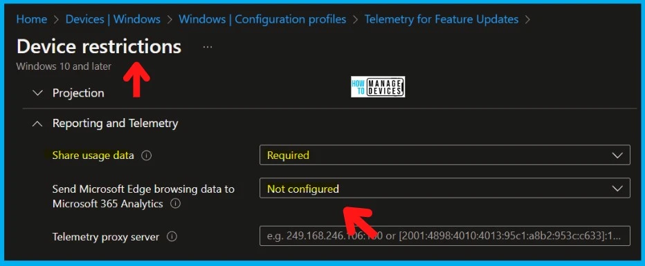 Intune Feature Update Deployment Policy for Windows 11 22H2 Upgrade Fig. 1