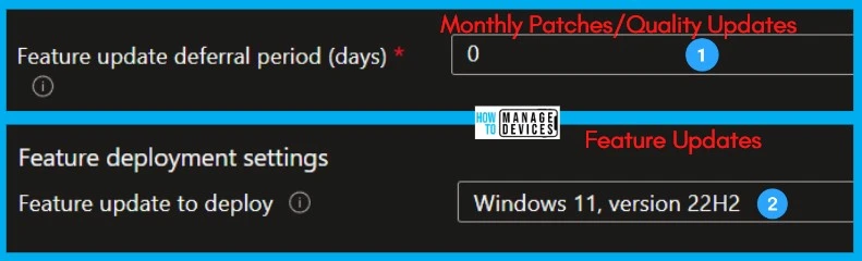 Intune Feature Update Deployment Policy for Windows 11 22H2 Upgrade Fig. 4