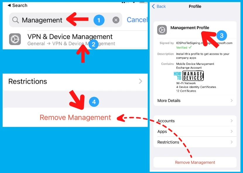 Intune Issue with iOS 16 Upgrade new MDM payload does not match the old payload 5