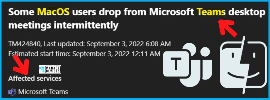 MacOS Users drop out from Teams Meetings intermittently Issue