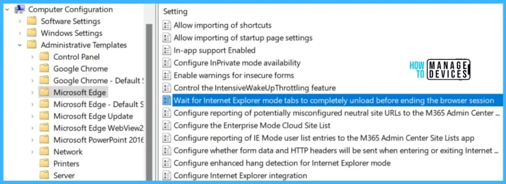 Enable Edge Settings for Unload IE Mode Tabs Before Closing Browser Session 2