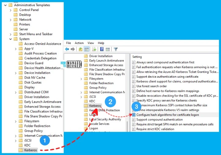 New Windows 11 Configure Hash Algorithms for Certificate Logon Authentication Group Policy for Kerberos 2