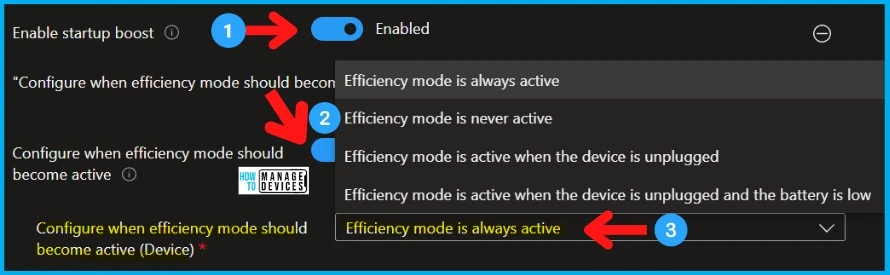 Optimized Performance Configurations of Edge Browser in Windows 11 Intune 15.2