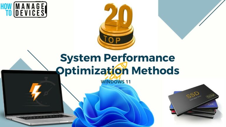 Top 20 Methods to Increase Windows 11 Performance Optimization Main
