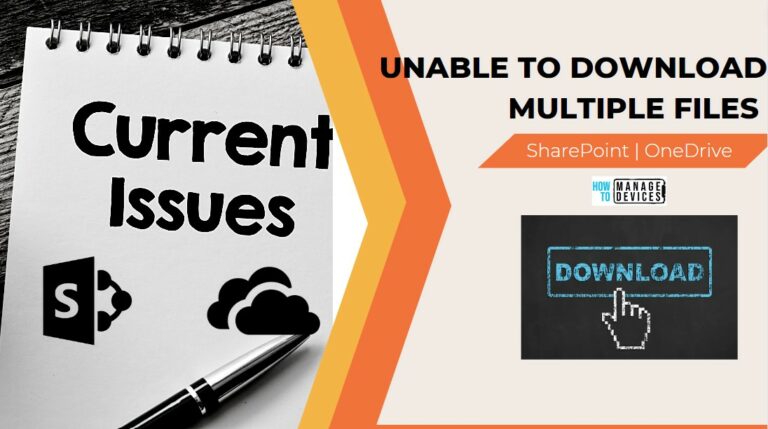 Unable to download multiple files from SharePoint and OneDrive