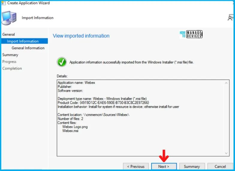 Deployment of WEBEX Using SCCM | Deploy MSI File Fig. 3