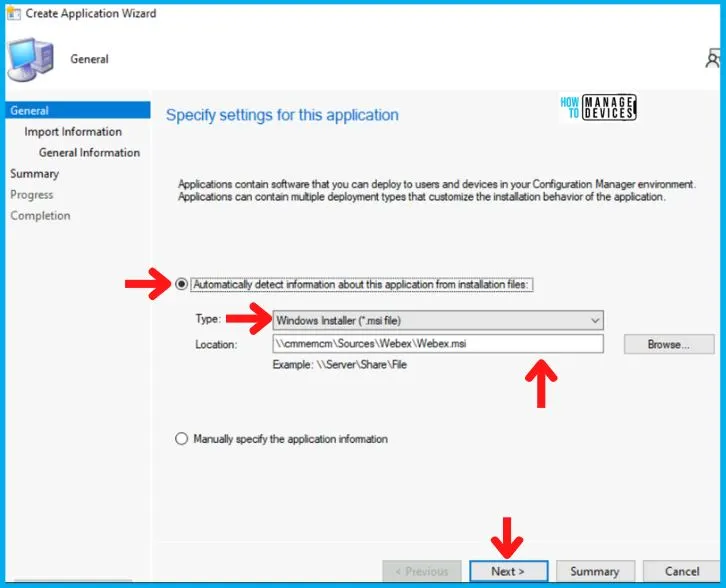 Deployment of WEBEX Using SCCM | Deploy MSI File Fig. 2