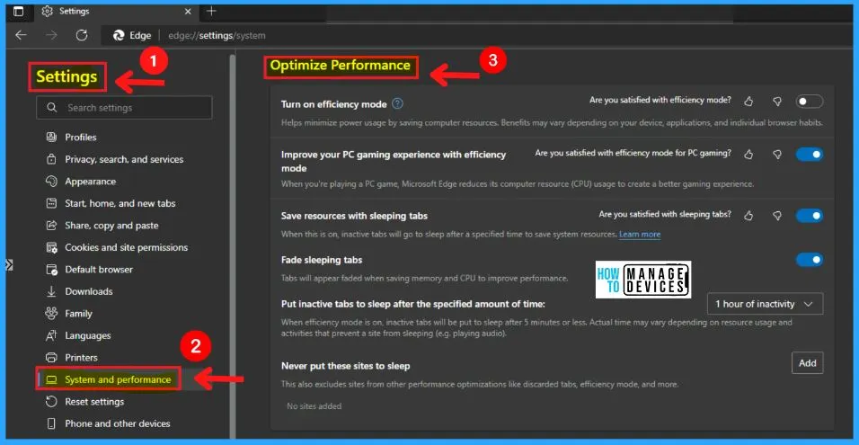 Enable Optimized Performance of Edge Browser | Windows 11 | Intune | Group Policy - Fig 3