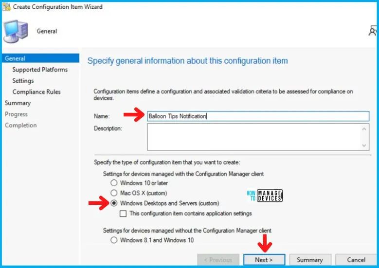 Update Balloon Tips Duration Using SCCM CI 1.3 Fig.2