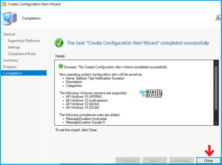 Update Balloon Tips Duration Using SCCM CI 1.3 Fig.10