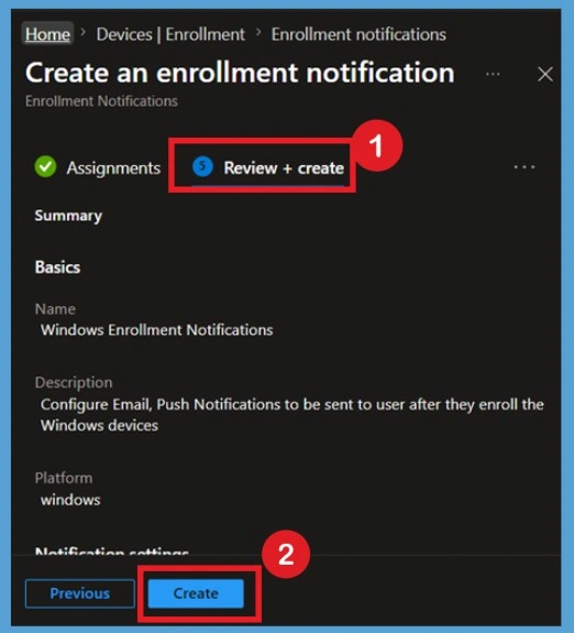 Configure Device Enrollment Notifications in Microsoft Intune 11 Configure Device Enrollment Notifications in Microsoft Intune- Fig.10