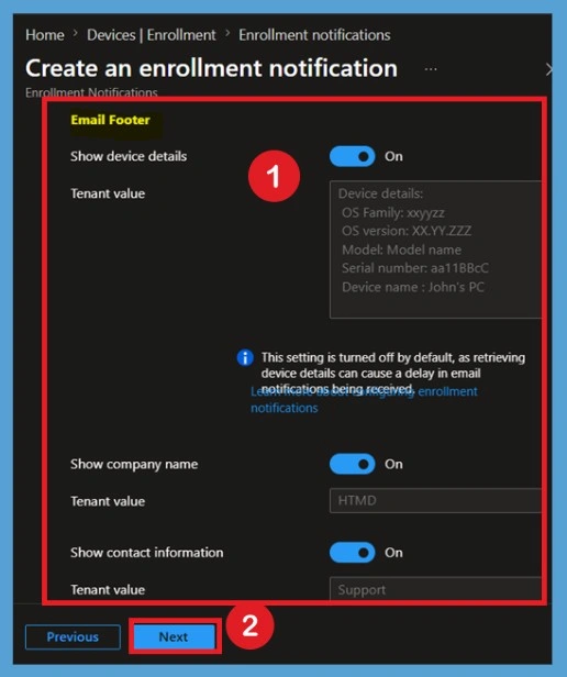 Configure Device Enrollment Notifications in Microsoft Intune 8 Configure Device Enrollment Notifications in Microsoft Intune- Fig.7