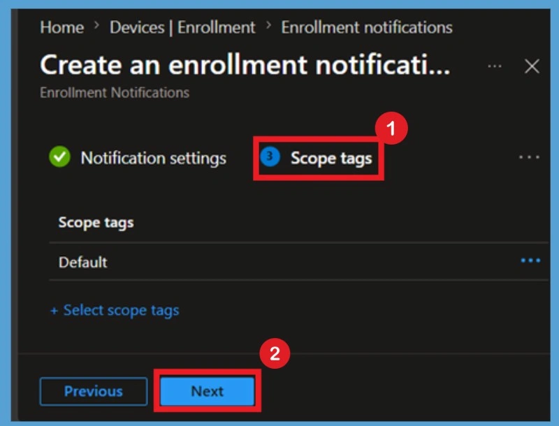 Configure Device Enrollment Notifications in Microsoft Intune 9 Configure Device Enrollment Notifications in Microsoft Intune- Fig.8