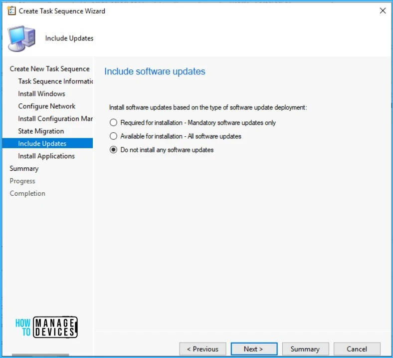 Include Software Updates - Deploy Windows 11 232H2 using SCCM  