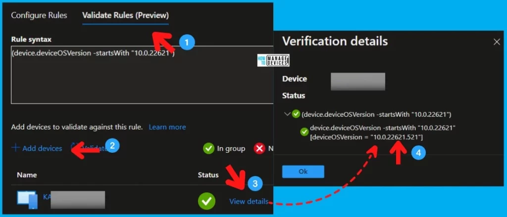 Create Windows 11 22H2 Azure AD Device Group Fig. 6