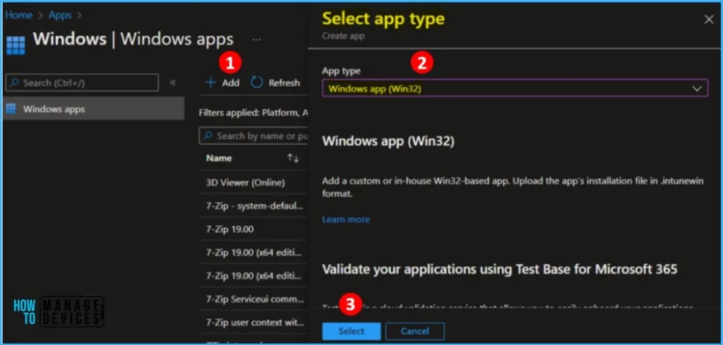 Select Win32 App - Deploy Bitwarden Password Manager using Intune 2