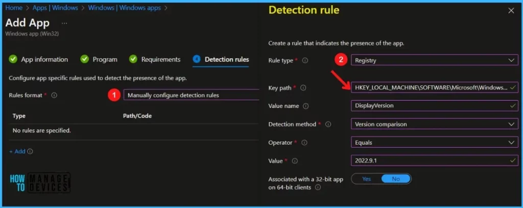 Configure Detection Rule - Deploy Bitwarden Password Manager using Intune 7