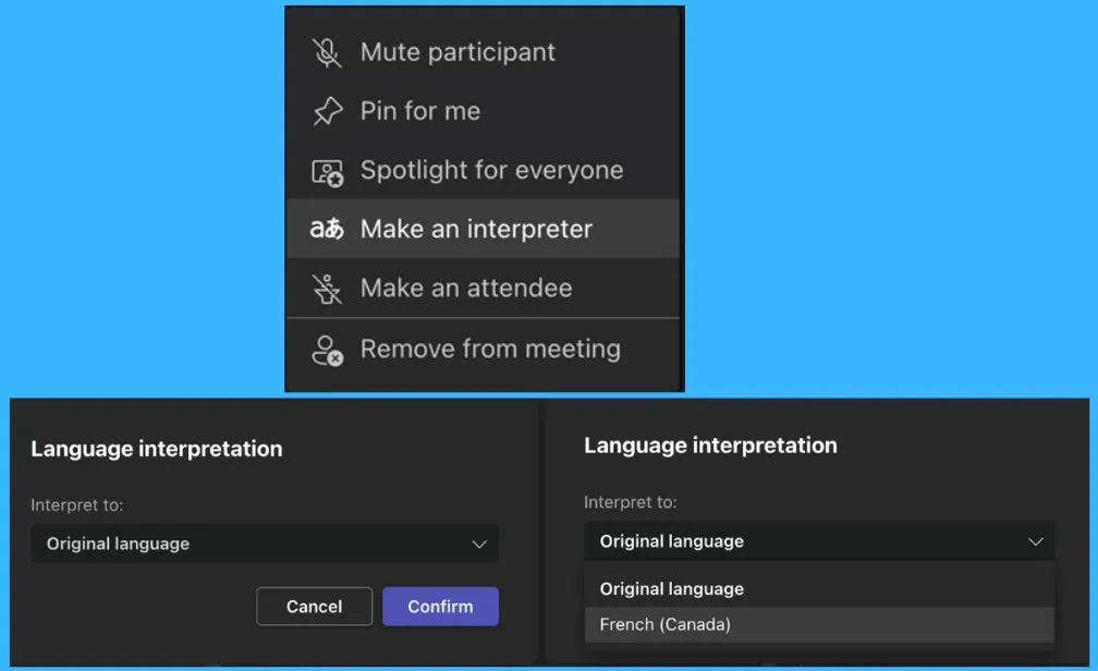 Language Interpretation - New Features in Microsoft Teams August September Update 6