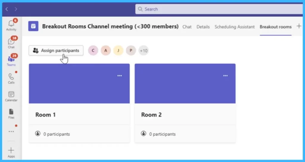 Breakout rooms - New Features in Microsoft Teams August September Update 7