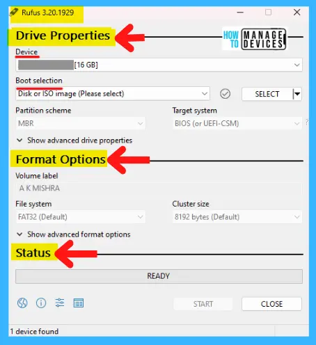 Create Rufus Bootable USB Drive for Windows 11 -Fig.3