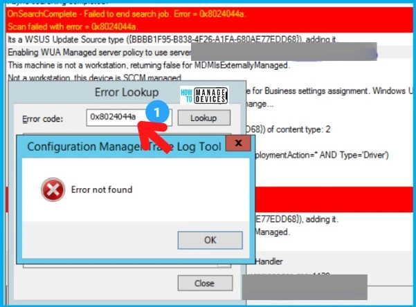 FIX Windows Update error 0x8024044a SCCM Scan Failed 0x80244017 Fig.1