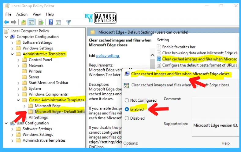 How to clear cache and cookies in Microsoft Edge on Windows