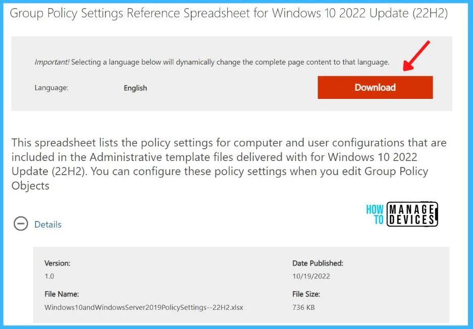 Download Windows 10 22H2 Group Policy Settings 1