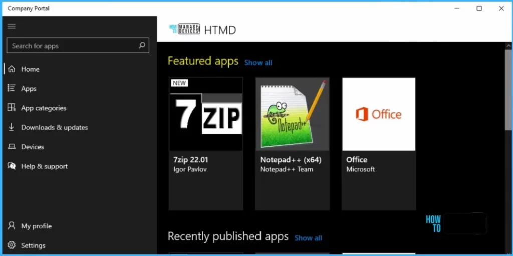 Featured Apps - Display Featured Apps in Intune Company Portal Fig. 6