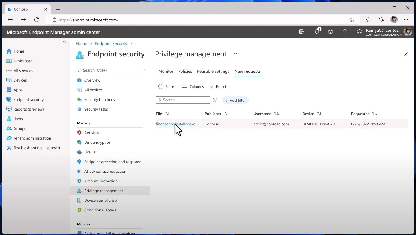 New Microsoft Intune Suite for Endpoint Management Privilege Management | Credit - Microsoft