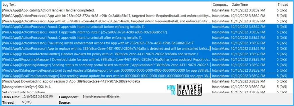 IME logs - Track Win32 App Supersedence in Intune