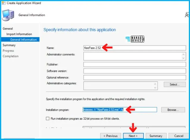 Deployment of KeePass Using SCCM | Deploy MSI File Fig. 4